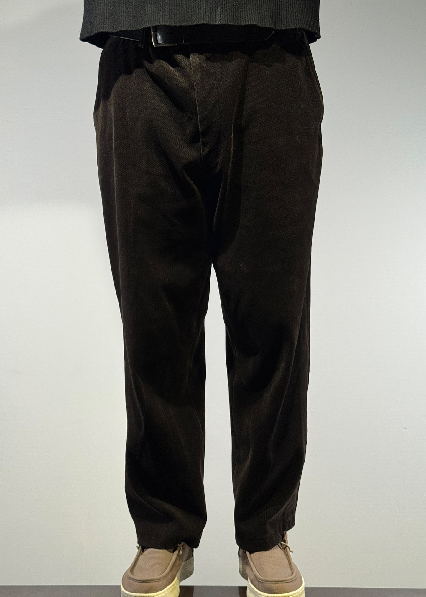 Shme-Shno black relaxed fit Tri pants made in Canada, cotton blend, Varrni stitched for comfort, style, and movement.