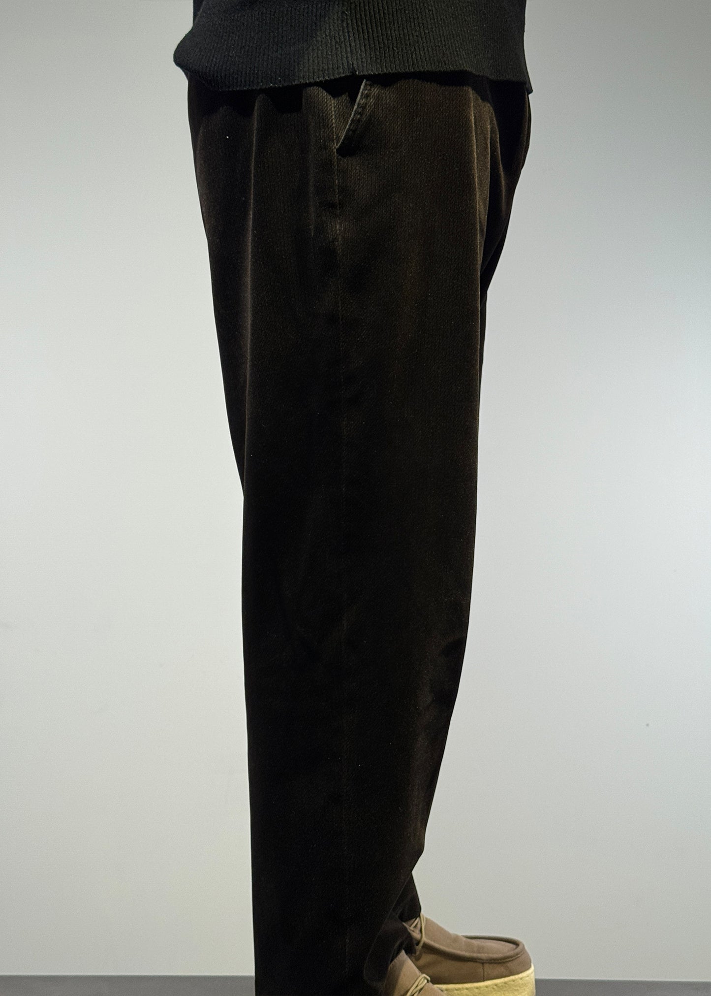 Shme-Shno black relaxed fit Tri pants made in Canada, cotton blend, Varrni stitched for comfort, style, and movement.