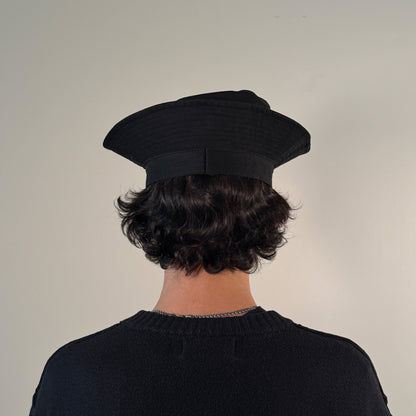 Panama Varga Hat, Shme-Shno, Hungarian brand, Budapest-founded, crafted in Canada, avant-garde fashion, modern Panama hat, Varrni stitching technique, traditional millinery, architectural design, wearable art, high fashion accessory, streetwear meets heritage, sleek design, bold statement piece, cultural craftsmanship, Eastern European fashion, limited edition, art-inspired fashion piece.