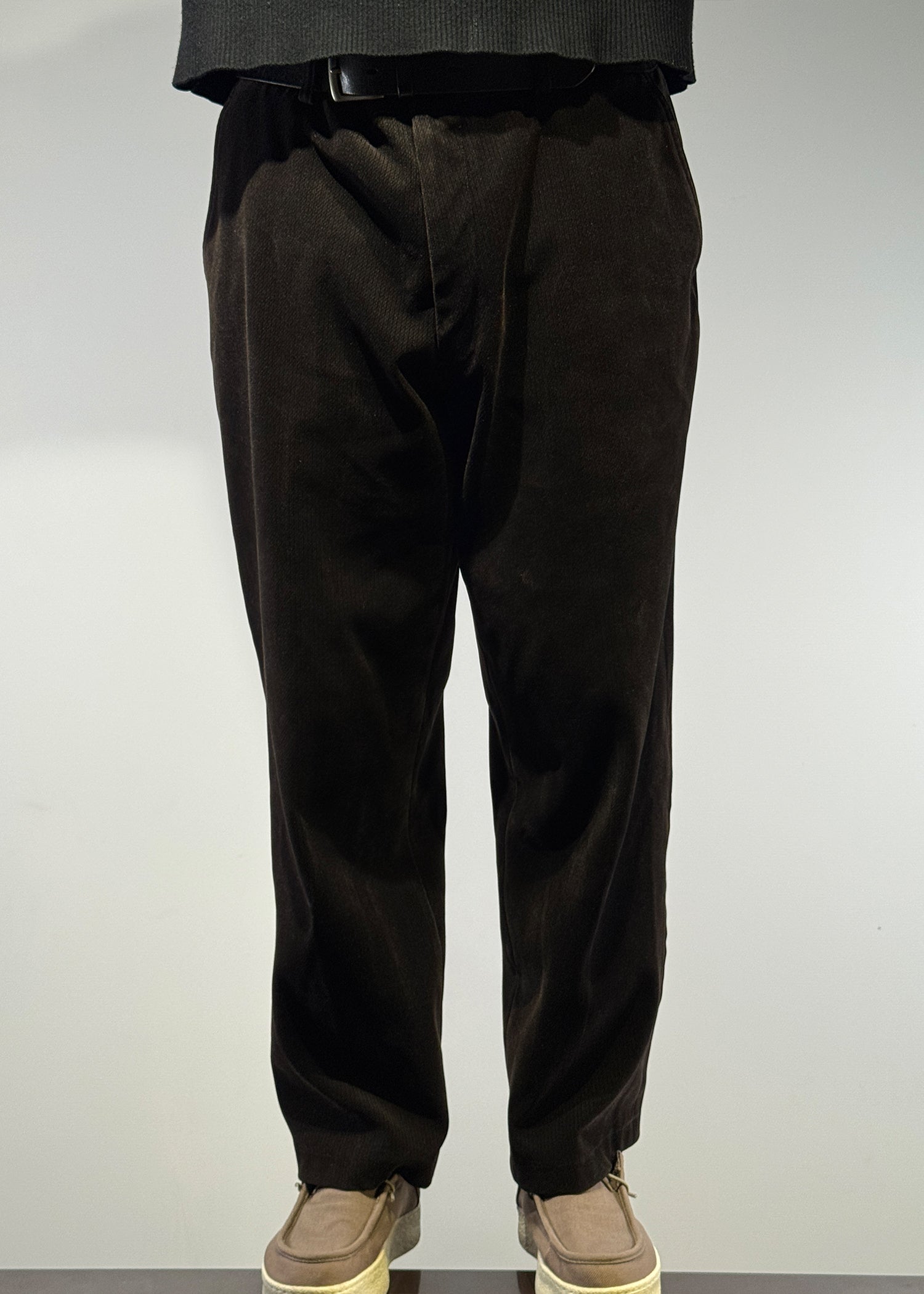 Shme-Shno black relaxed fit Tri pants made in Canada, cotton blend, Varrni stitched for comfort, style, and movement.